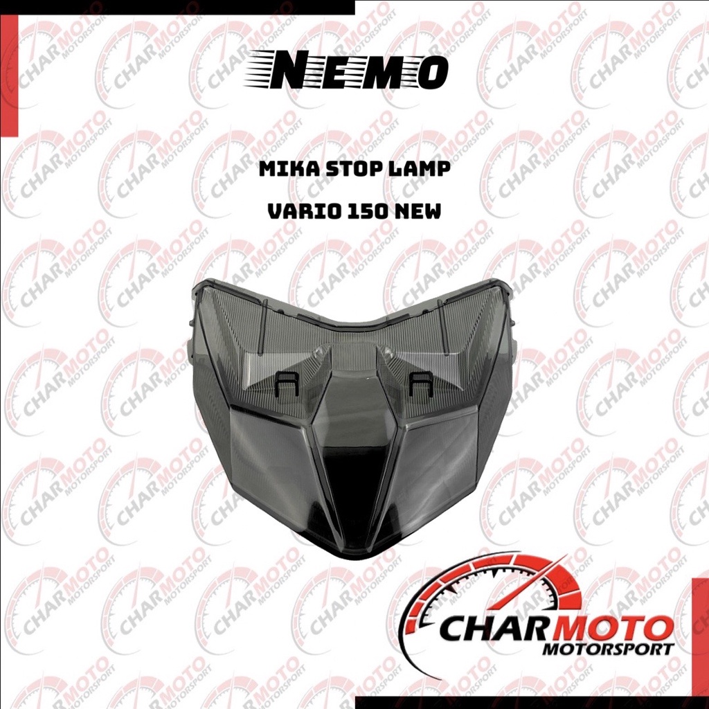 Mika Cover Stoplamp Honda Vario 150 New 125 2018 Nemo Smoke PNP / Tutup Lampu Stop / Stop lamp - Charmoto