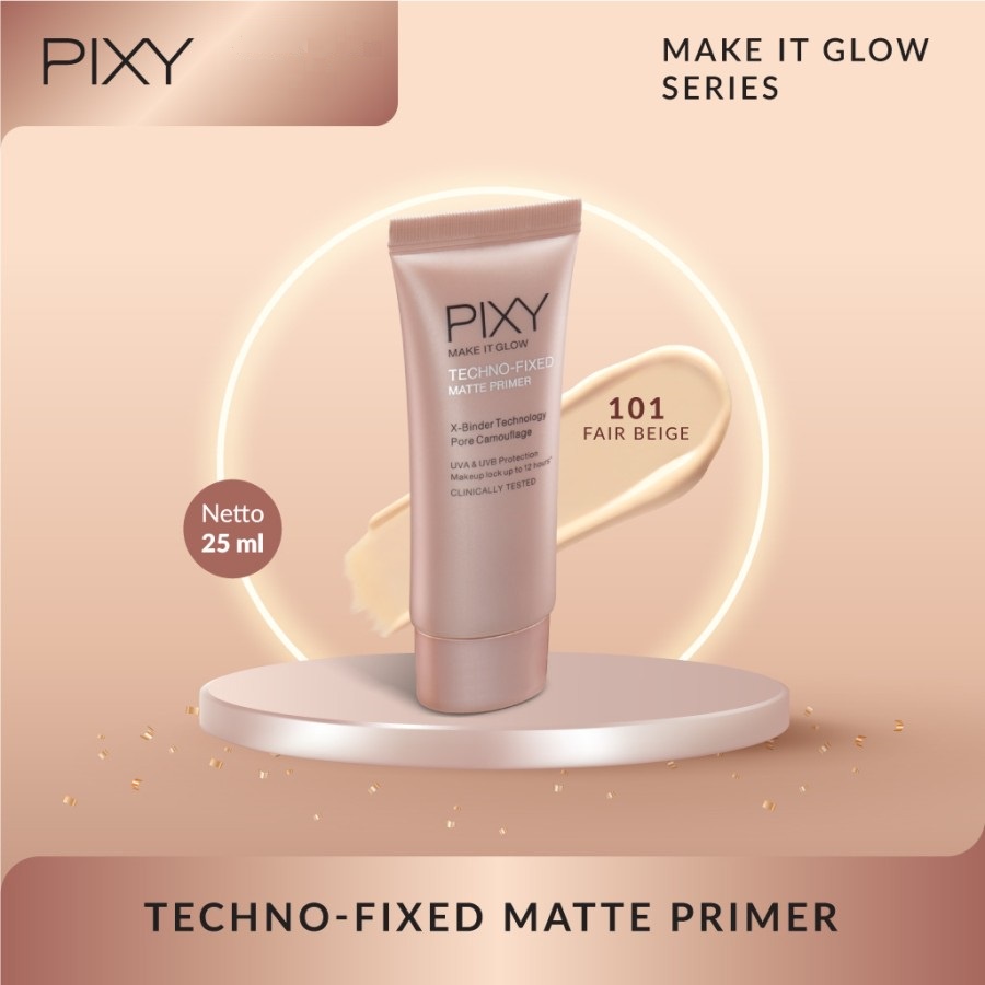 ★ BB ★ Pixy Make It Glow Techno Fixed Matte Primer - 101 Fair Beige