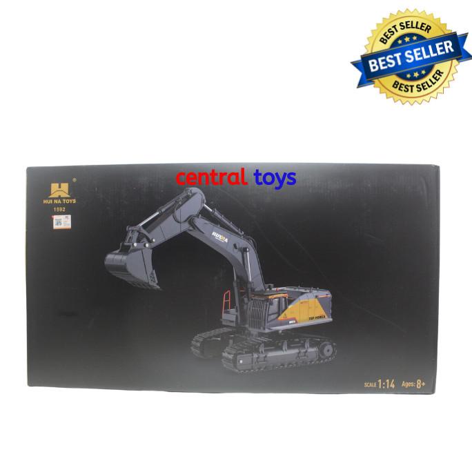 HUINA 1592 rc excavator besi diecast mainan remote alat berat backhoe Terbaru