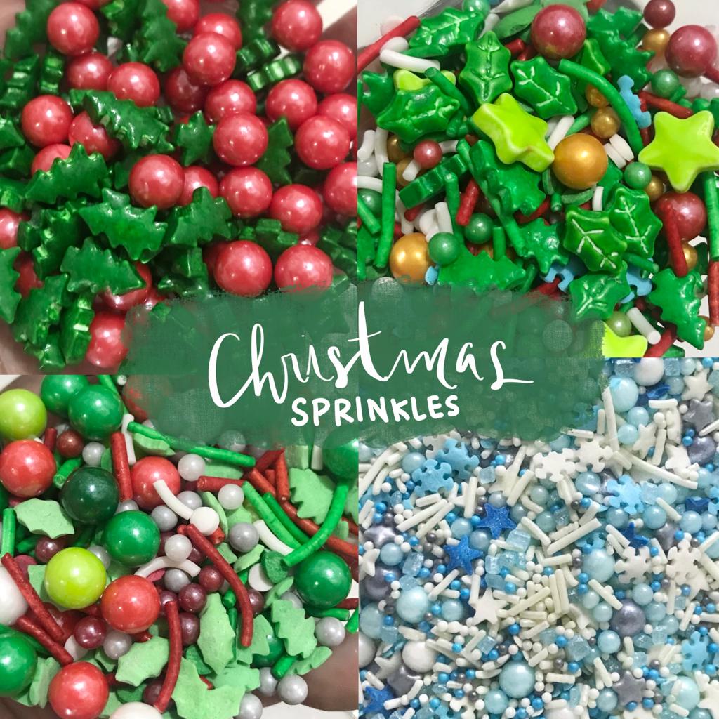 

CHRISTMAS SPRINKLES 20 GR - SPRINKLE EDISI NATAL HIASAN DEKORASI KUE CUPCAKE