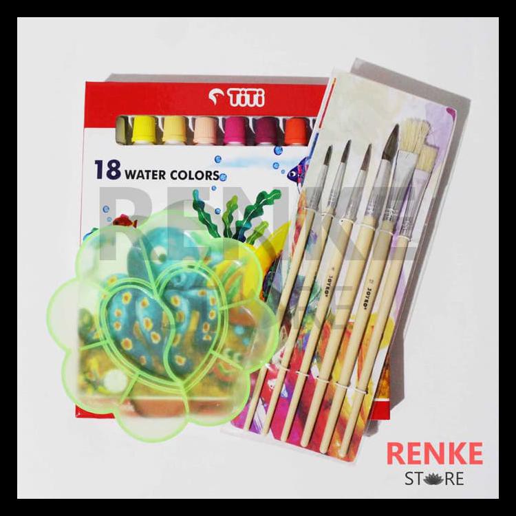 

BAYAR DI TEMPAT (COD) PAKET GAMBAR LUKIS - CAT AIR TITI 18 KUAS PALET SET KODE 574