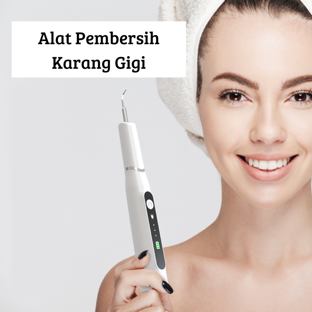 Alat Pembersih Karang Gigi Dental Scaling Sonic Elektrik 1 Set 3 Modes Perawatan Dan Pembersih Karang Gigi Dental Remover With Light