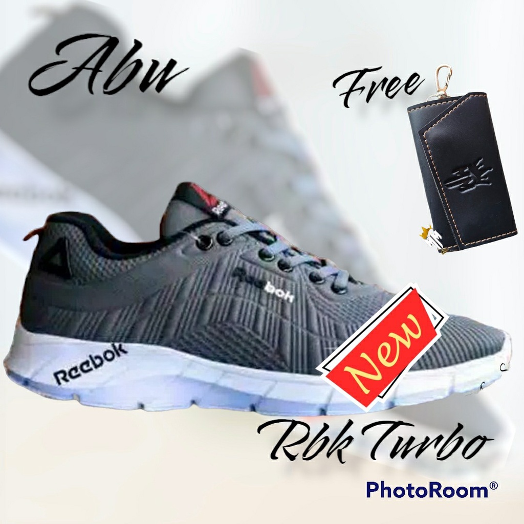 Sepatu sneaker pria/wanita Rbk Turbo beli 1 gratis 1 gantungan kunci mobil/motor elegan