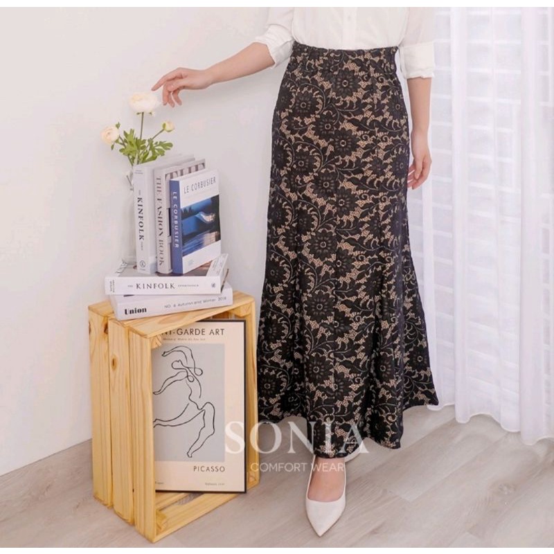 Rok panjang brukat sonia/rok panjang/rok sonia panjang/rok brukat panjang/rok brokat panjang/rok pan