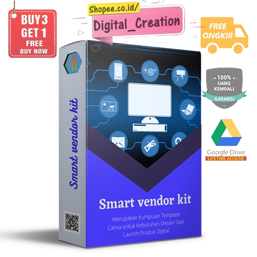 Simpel Canva Vendor Lisensi Whitelabel - Smart Vendor Kit Kumpulan Template Canva Bonus Canva Pro