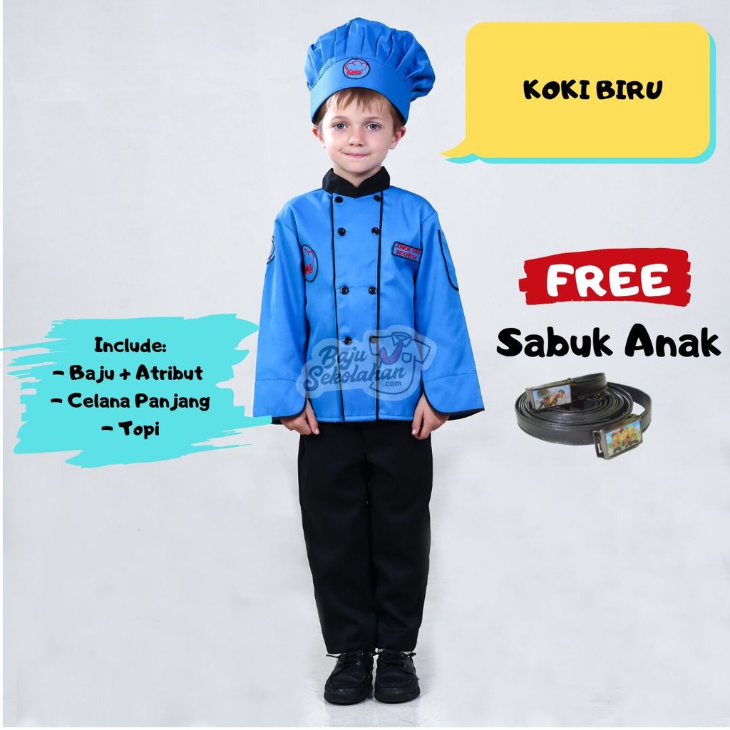 Baju Seragam Profesi Kostum Profesi Baju Anak Koki Baju Chef Kostum Koki Kostum Chef Baju Koki Anak