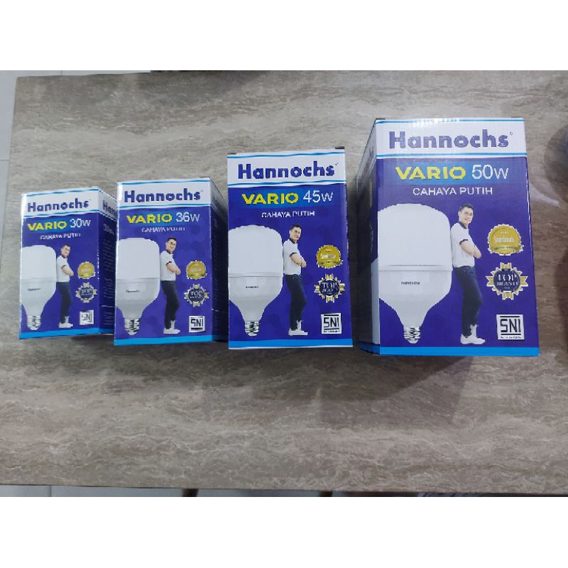 Bola Lampu LED Kapsul Hannochs VARIO Hemat Energi 30 Watt, 32 Watt, 45 Watt, 50 Watt - Cahaya Putih