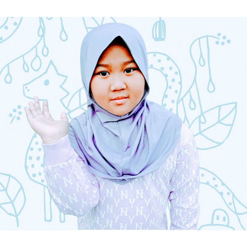 JILBAB SPORT ANAK/JILBAB TALI/JILBAB ANAK PREMIUM/JILBAB SPORT