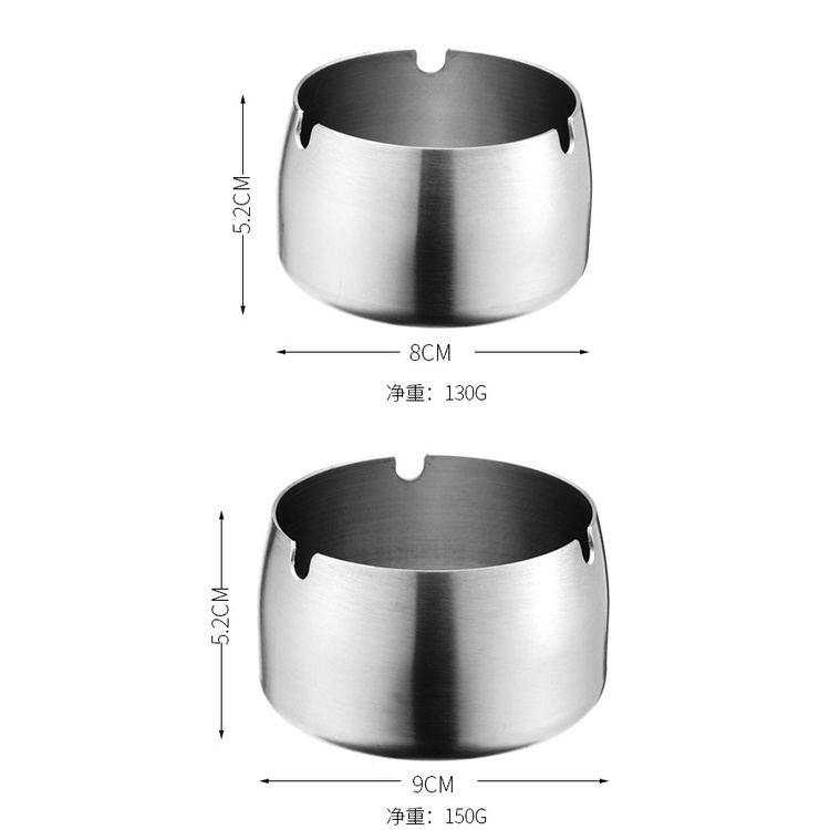 Asbak Rokok Stainless Ashtray 8 Cm