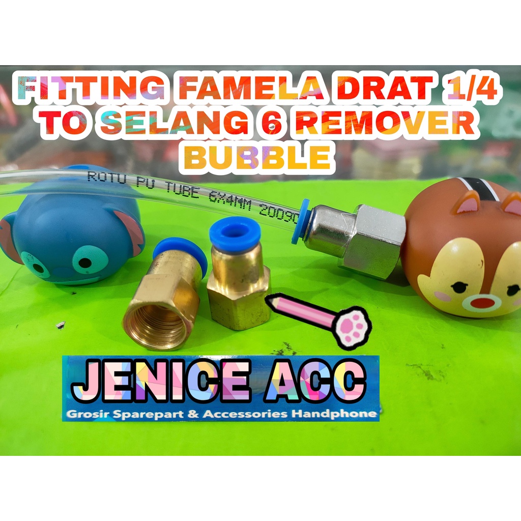 FITTING FAMALE 1/4 DRAFT TO SELANG 6MM REMOVER BUBBLE NEPTO BR-1
