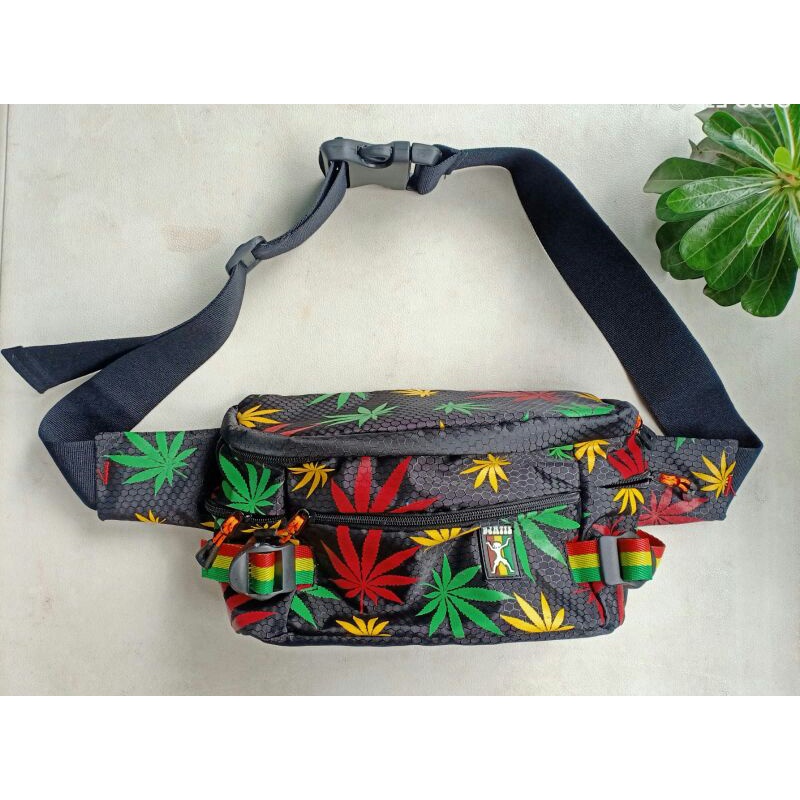 tas Rasta reggae daun waisbag