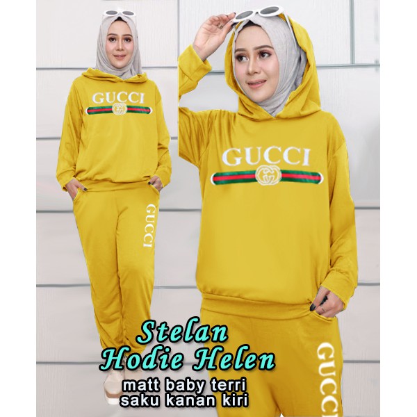 Setelan Hodie Helen - Logo Smile (LS) - Ukuran XL-3XL - Matt Baby Terri