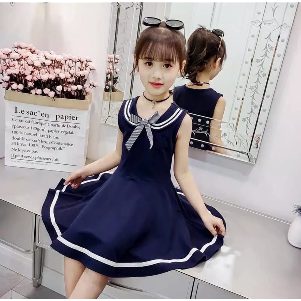 (COD) ImmoShop15 Dress Ribbon Anak / Dress Anak / Setelan Anak / Dress Anak / Atasan Anak