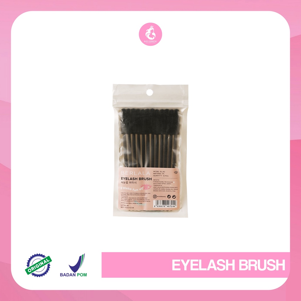 BERLALA 12PCS Eyelash Brush Sisir Bulu Mata Spoolie Eyebrow Brush Maskara Sikat Kuas Alis Sikat Wand BLL40