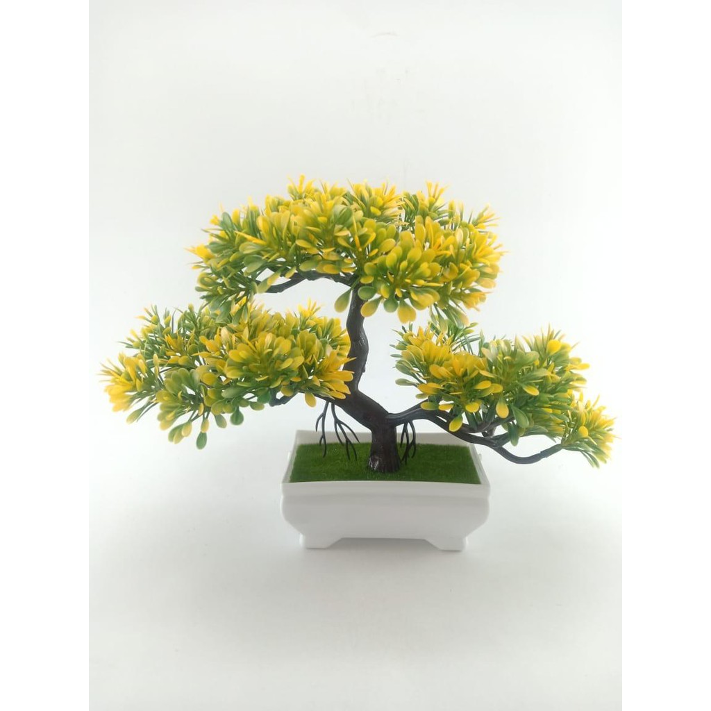 COD BUNGA PLASTIK BUNGA PAJANGAN IMITASI BUNGA ARTIFISIAL BUNGA BONSAI  TANAMAN HIAS PLASTIK BP8851-KUNING