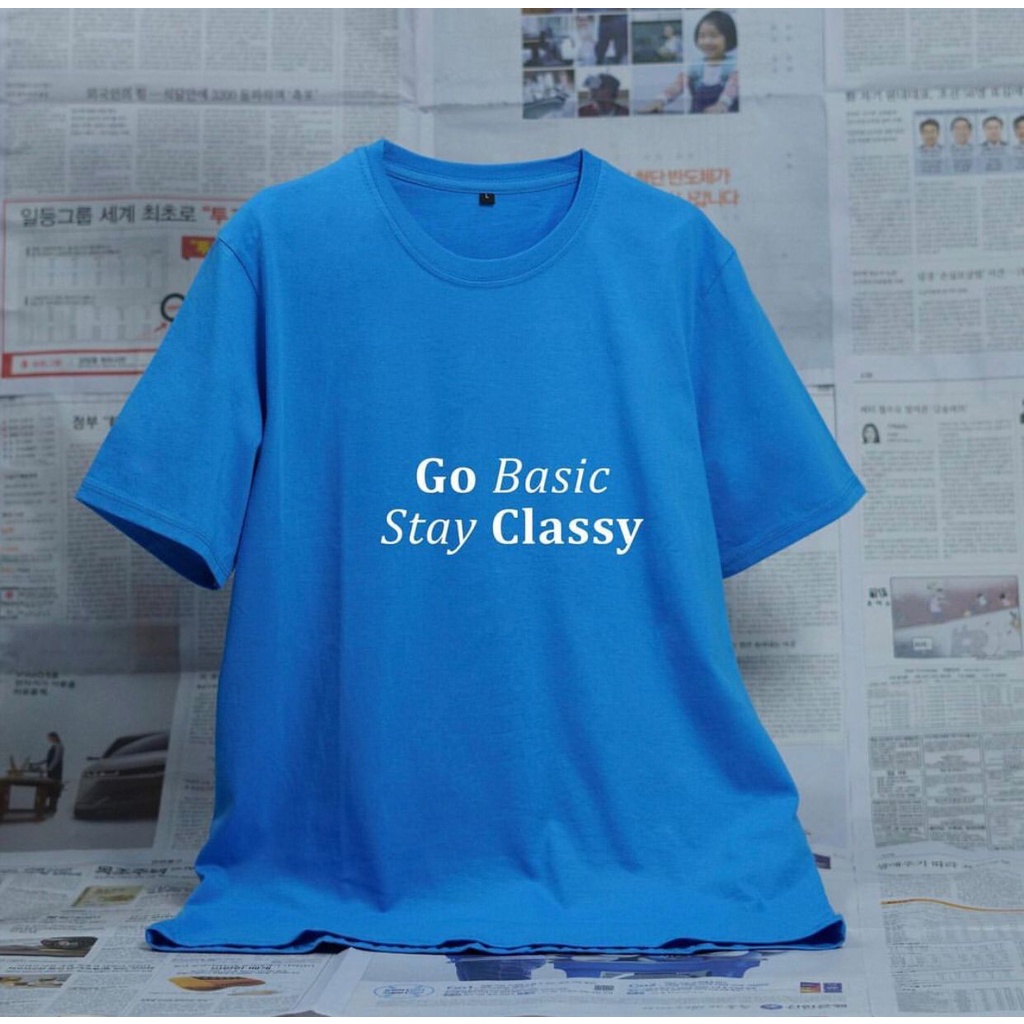 [Wrestlerstudio] Kaos Polos Basic Tshirt BIRU TURKISH Unisex Premium Cotton Combed 30s