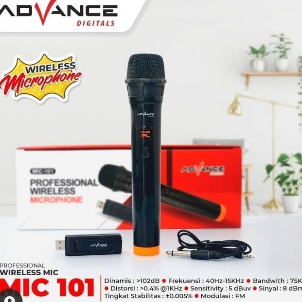 READY COD ORIGINAL Advance Wireless Microphone Professional MIC 101 | Mic-101 Advance