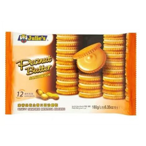 Julie's Sandwich Biscuits 180gr Cheese/Peanut Butter