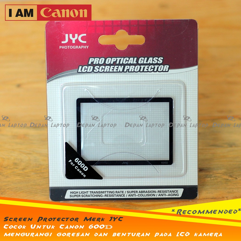 Tempered Glass LCD Original JYC DSLR Canon 600D Screen Protector Pelindung Layar