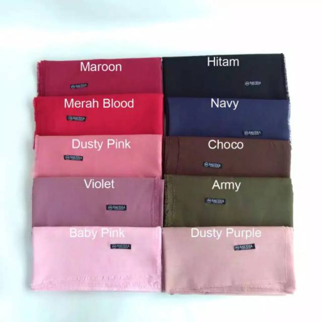 Hijab/jilbab segiempat saudia rawis/ square hijab polos/ segi empat ansania polos katun-5