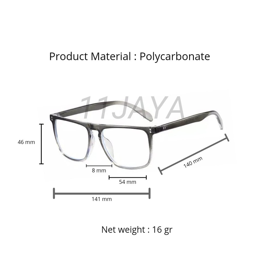 Kacamata Photochromic Model Tony Stark Anti UV Komputer Lensa Normal