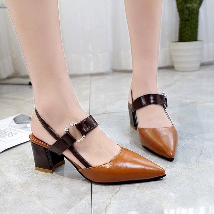 Sendal Sandal High Heels Pesta T Strap Permata Cewek Wanita Hak Tinggi Hak Tahu Cincin Korea Murah