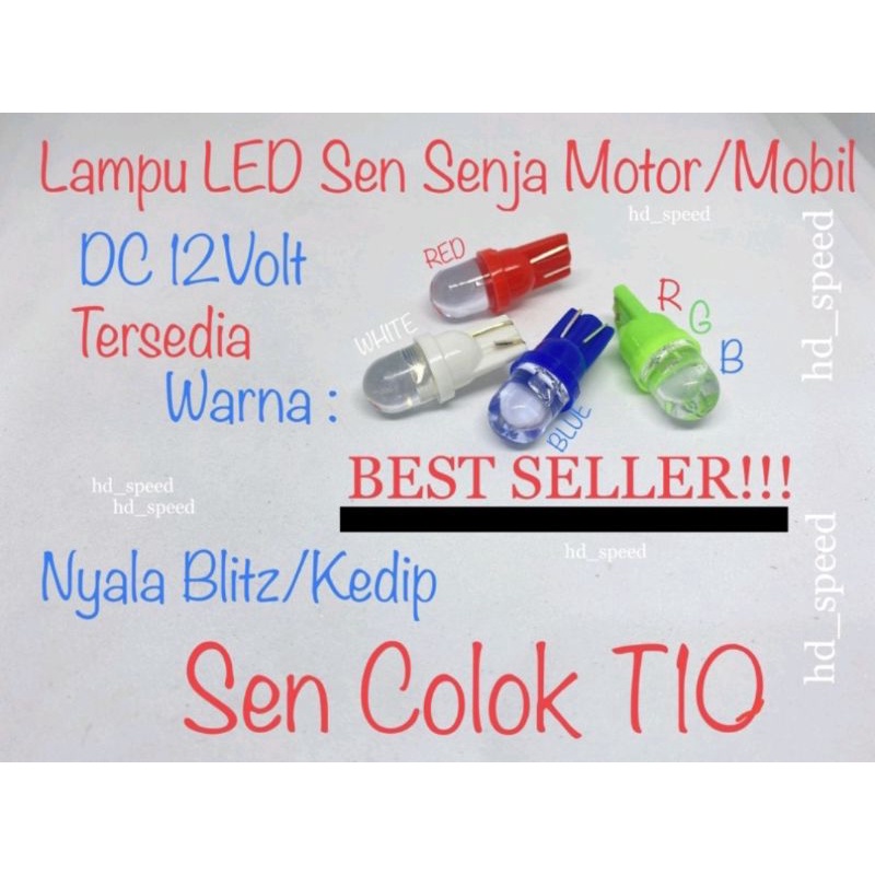 harga sepasang Lampu sen senja T10 nyala kedip strobo bohlam sen colok kedip 7warna