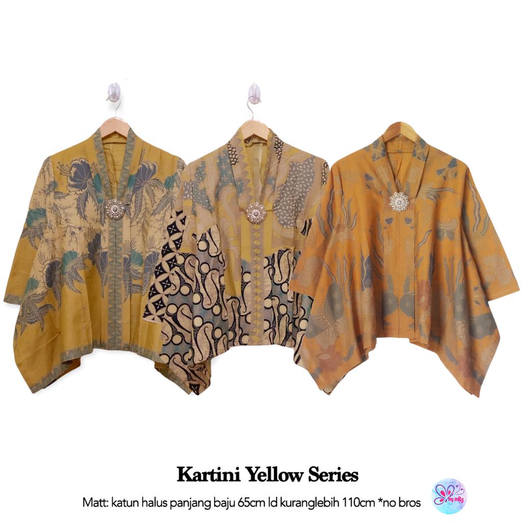 [PREMIUM] Blus Kartini Yellow Series #2  Warna Batik Soft Katun Atasan Kerja Casual Modern Solo