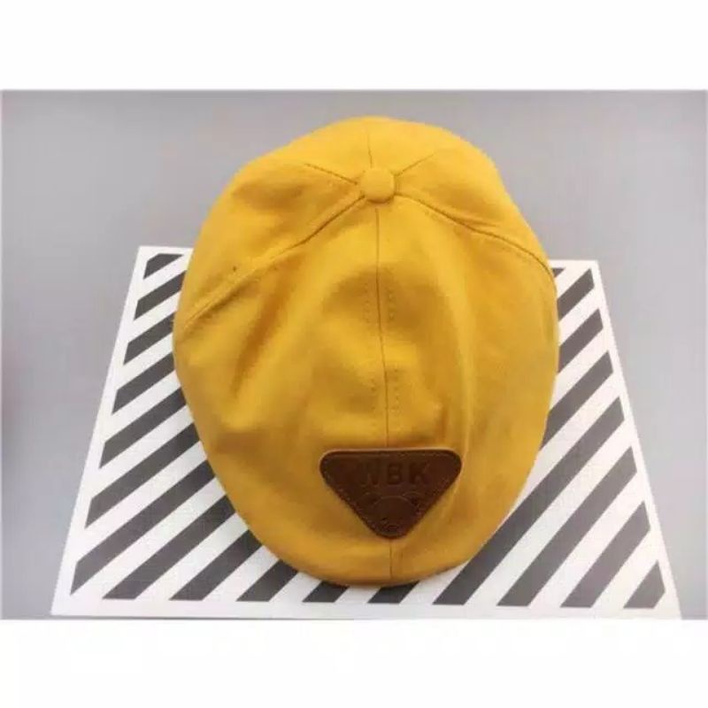 Topi Beret WBK Retro Anak bayi baby hat cap import-Kuning