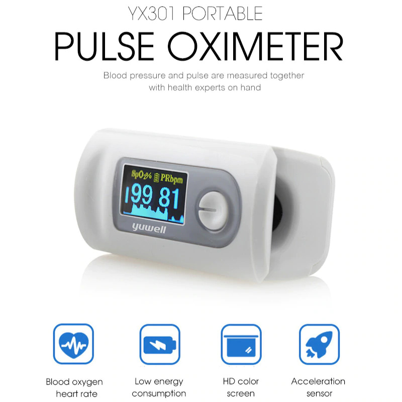 Xiaomi Yuwell Alat Pengukur OXIMETER YX301 PUTIH