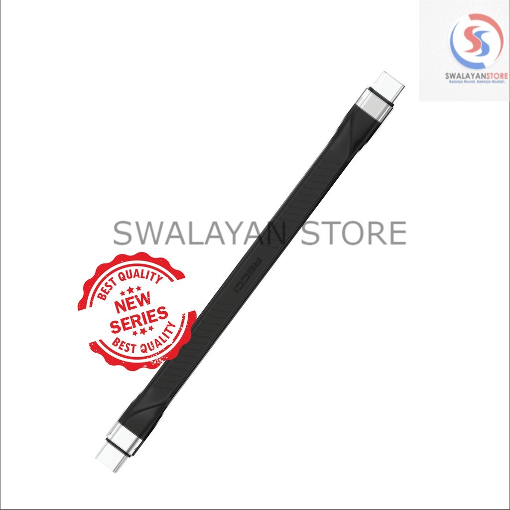 Charger 2.4A Type-C to Type-C Fast Charging Cable 15cm RTC-N13CC Hitam RECCI