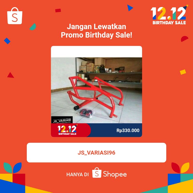 Tubular vixion new dan old model tumpuk full jalu frame slider