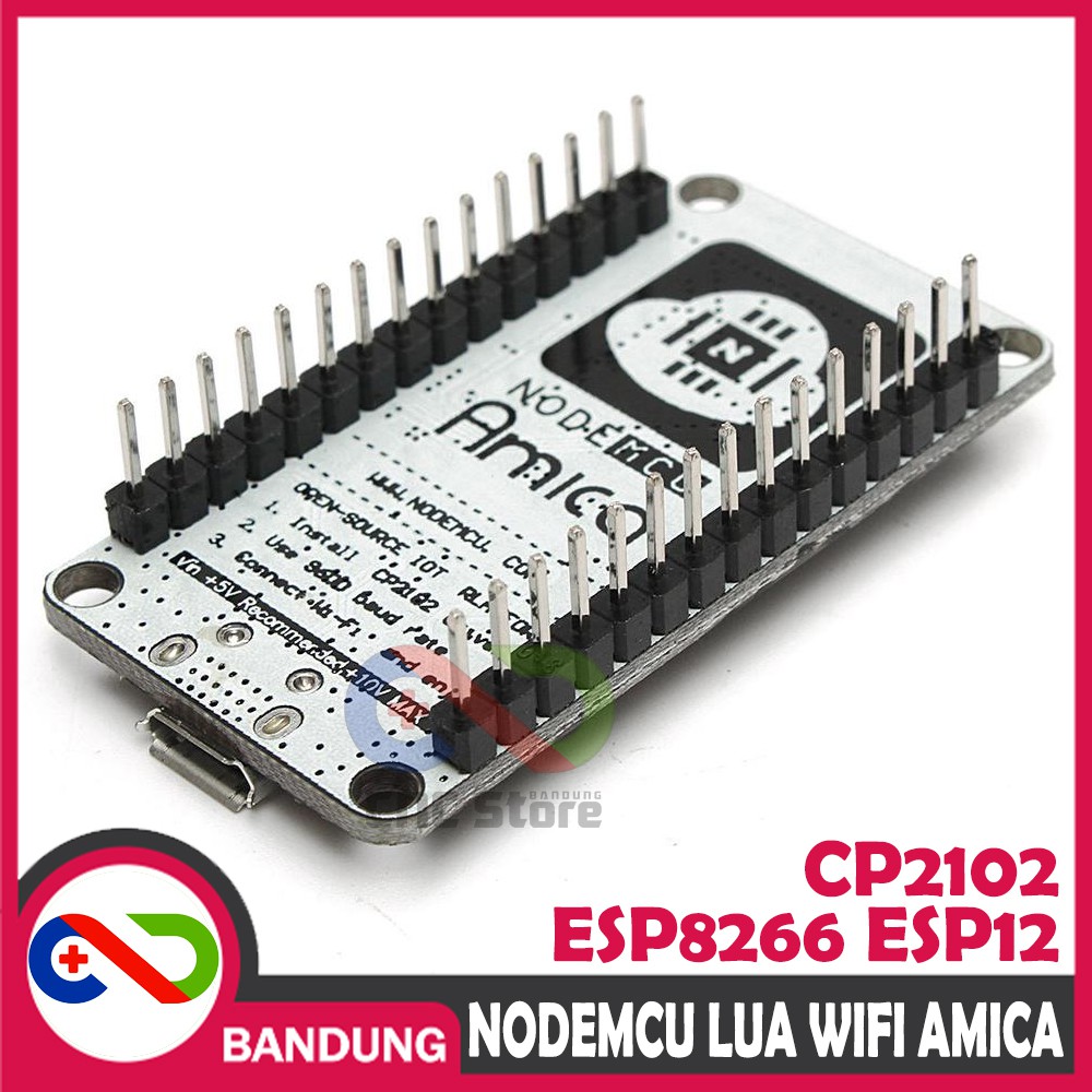 NODEMCU AMICA LUA WIFI V3 4MB 32MBITS FLASH ESP8266 ESP12 CP2102