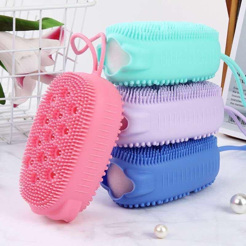 SPONS MANDI 2IN1 SABUN CAIR BATANG BATH BRUSH SPON SERBAGUNA