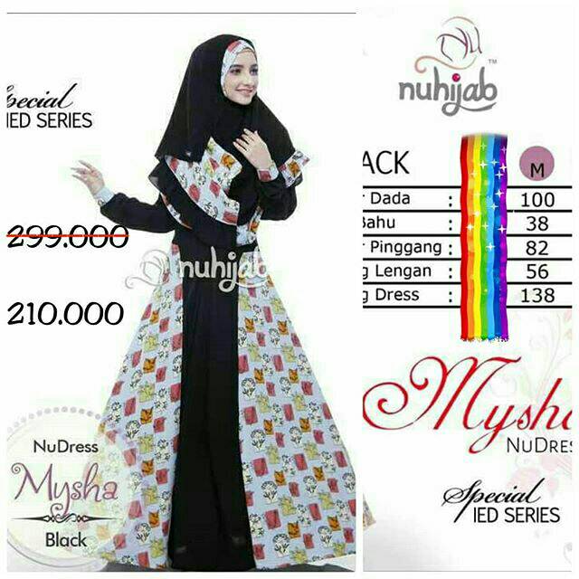 Nuhijab dress Mysha size M
