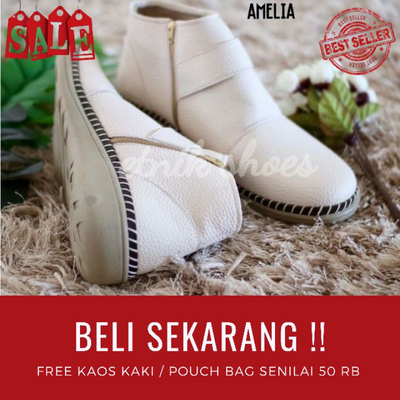 Sepatu boots Kerja Wanita Amelia etnikshoes