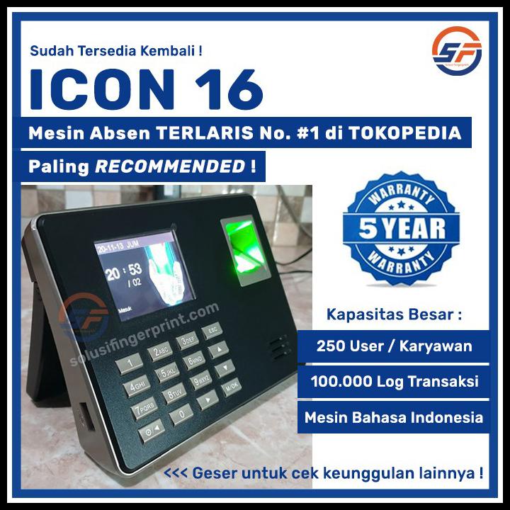 

Fingerprint Icon 16 Mesin Absensi Sidik Jari Ssr Original
