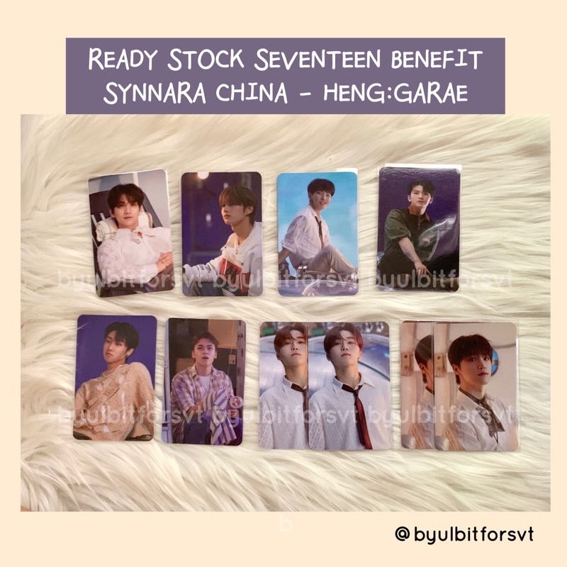 SEVENTEEN Heng:garae Photocard Benefit Synnara China / Bene ( Joshua / Jun / Hoshi / Woozi / The8 / Vernon / Seungkwan / Dino )