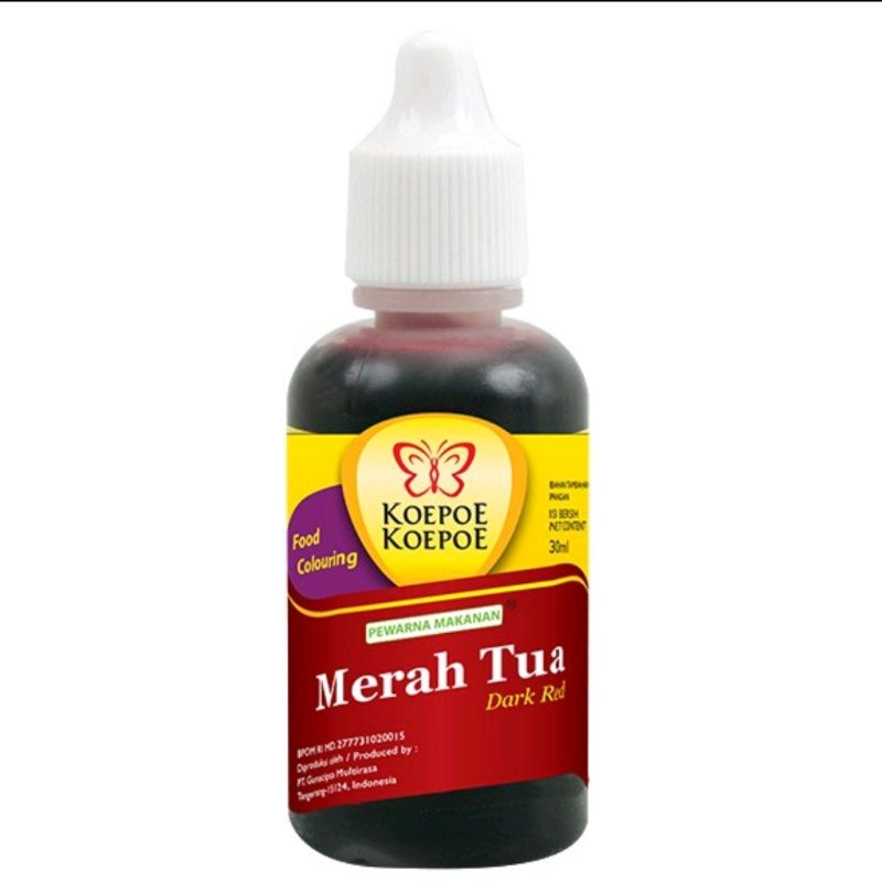 

Pewarna Merah Tua Koepoe Koepoe 30ml