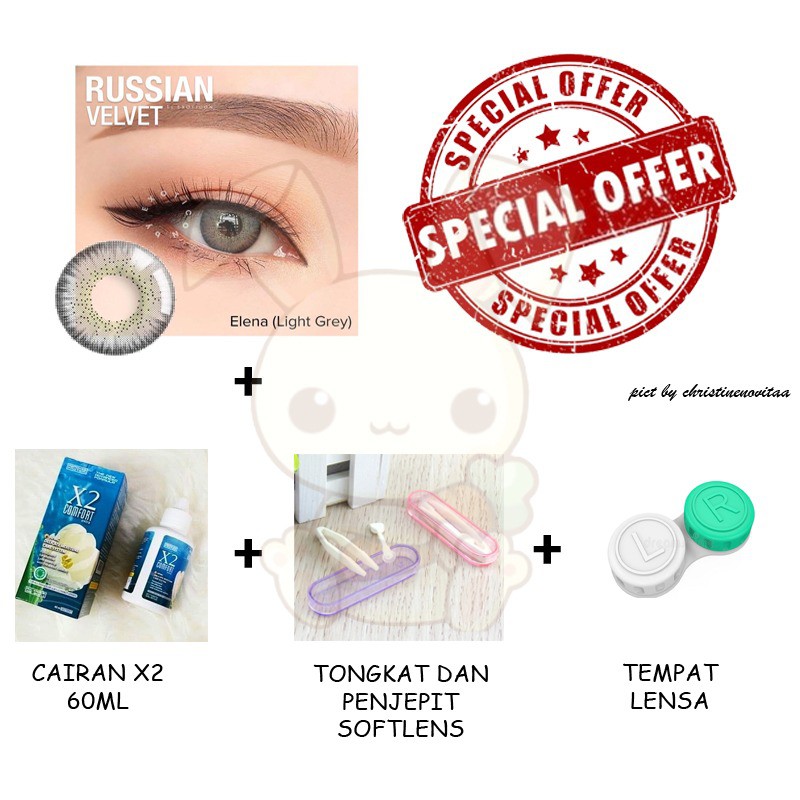 Softlens RUSSIAN by Exoticon 14..5mm - Normal - Paket Softlens Lengkap Untuk Pemula