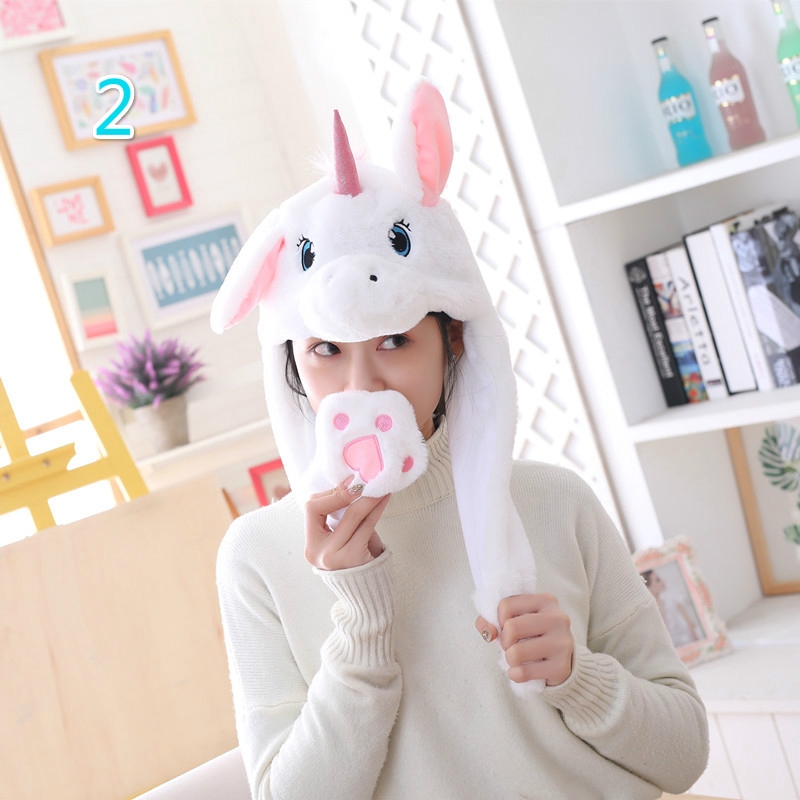 Topi Kelinci Gerak Lucu Kora / TIKTOK Cute Bunny Hat/BUNNY HAT LED/Led Bunny Hat Topi Kelinci Import Dengan Lampu LED Kuping