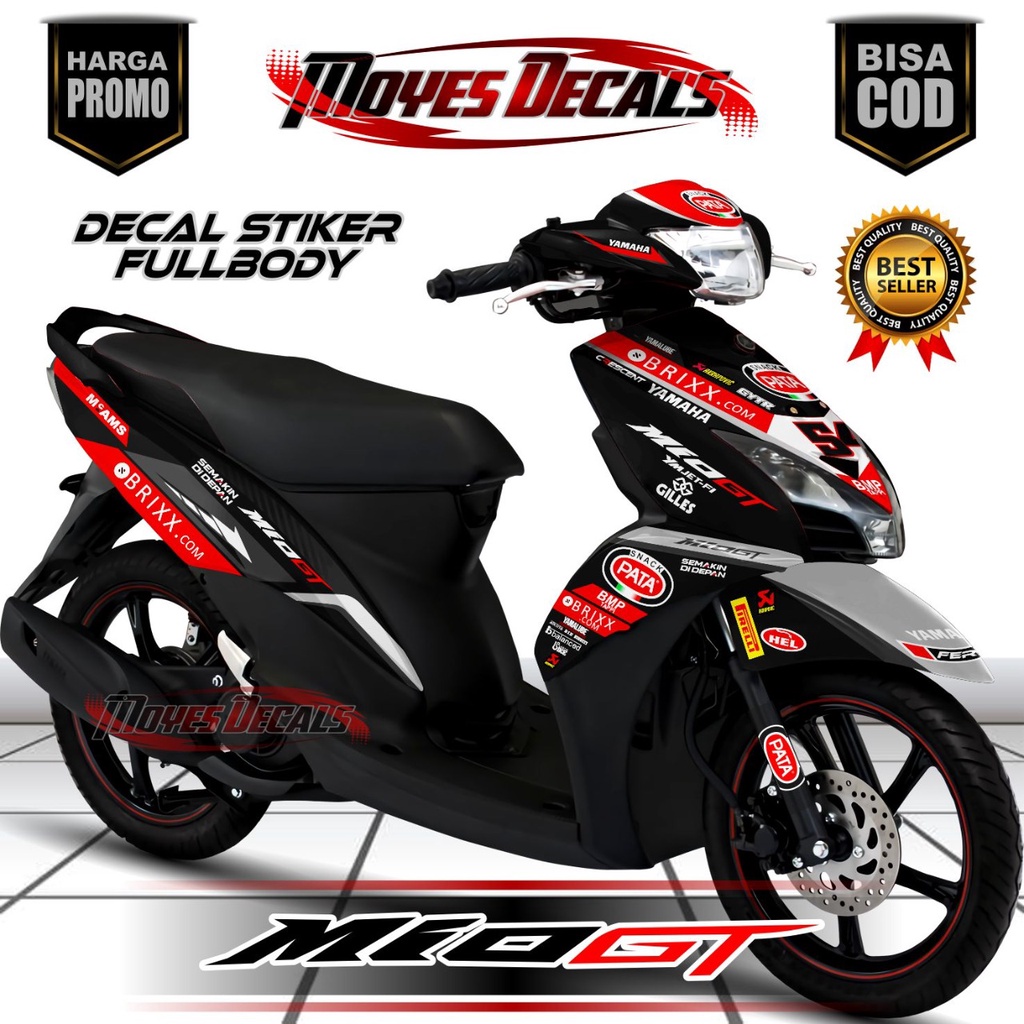 Sticker Decal Full Body MIO GT - Sticker Decal MIO GT Motif PATA WSBK - Stiker Motor Mio GT PATA WSB