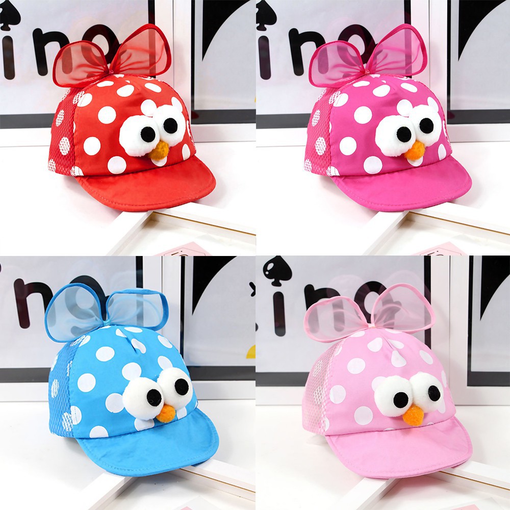 Eu Baby Topi Katun Mesh Breathable Anak Laki Laki Perempuan Gambar Kartun Anak Ayam