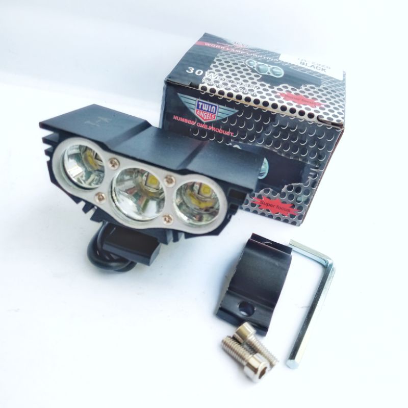 LAMPU TEMBAK SOROT LED OWL MINI 3 MATA 30 WATT BLACK