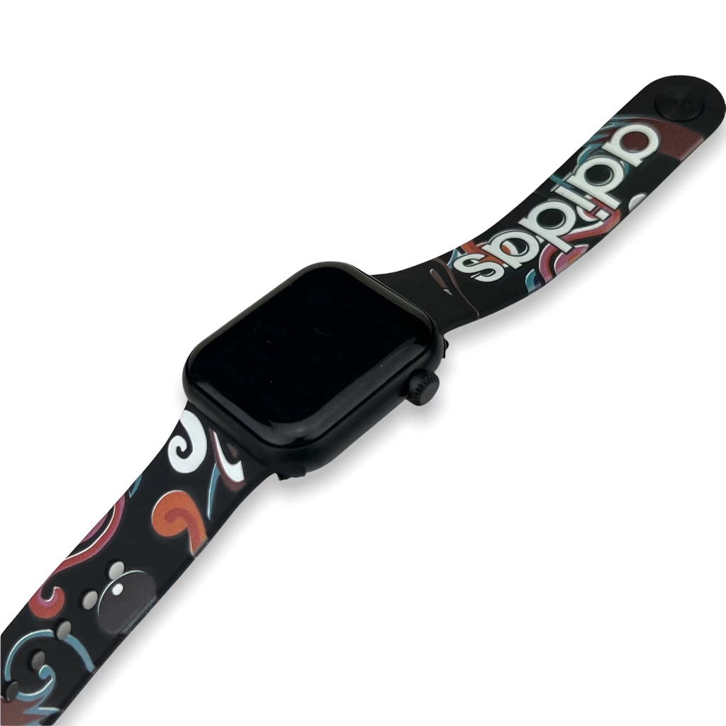 COD fashion karet elektronik digital LED pria, wanita, anak-anak dan remaja lampu putih M122-M151-hitam