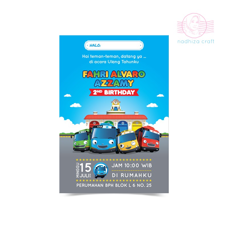Tayo Undangan Ulang Tahun Shopee Indonesia