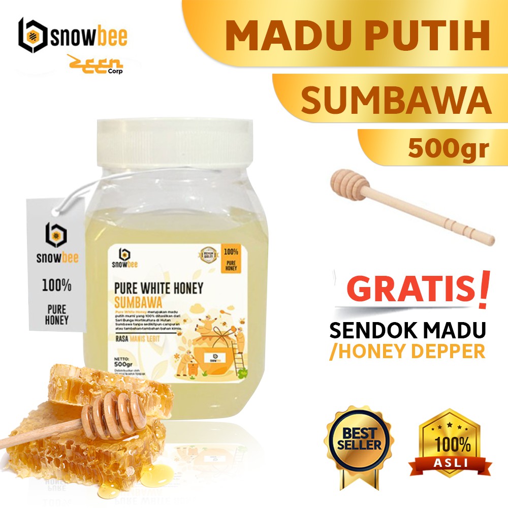 

Madu Putih Sumbawa Snowbee Pure White Honey 500gr by Zeen