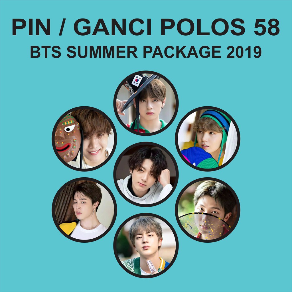 PIN / GANTUNGAN KUNCI POLOS 58 MM - BTS SUMMER PACKAGE 2019