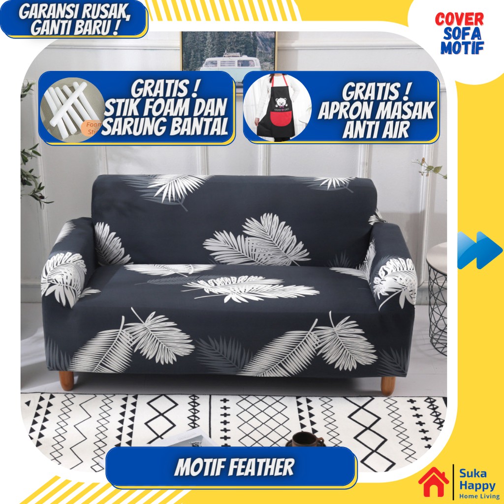 SOFA COVER IMPOR Sarung Elastis Pembungkus Pelindung Dekorasi Sofa Ruang Tamu COVER SOFA 1 2 3 seate