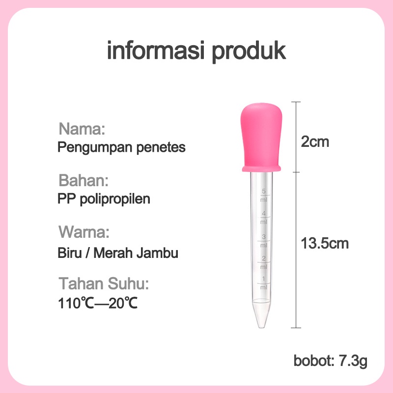 Pipet bayi/Penetes bayi 5ml/PIPET TETES OBAT BAYI ANAK UKURAN 5ML/PIPET TETES MINUM OBAT BAYI  L55